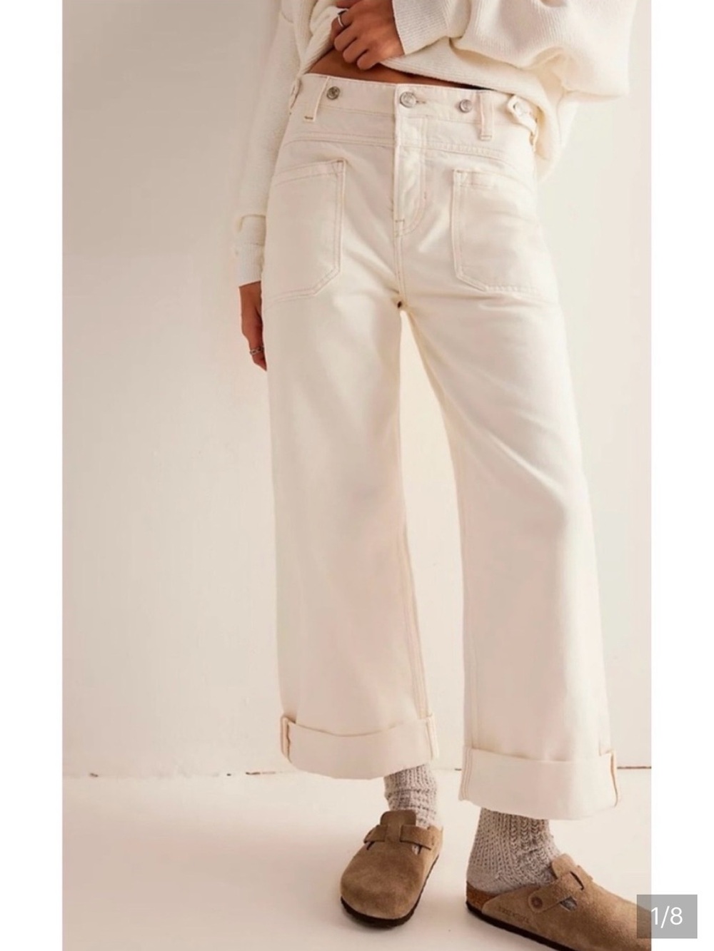 We The Free Off-White High-Rise Jeans